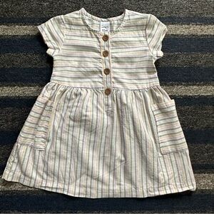 Carter’s‎ Baby Girl Striped Poplin Dress Size 12 Months